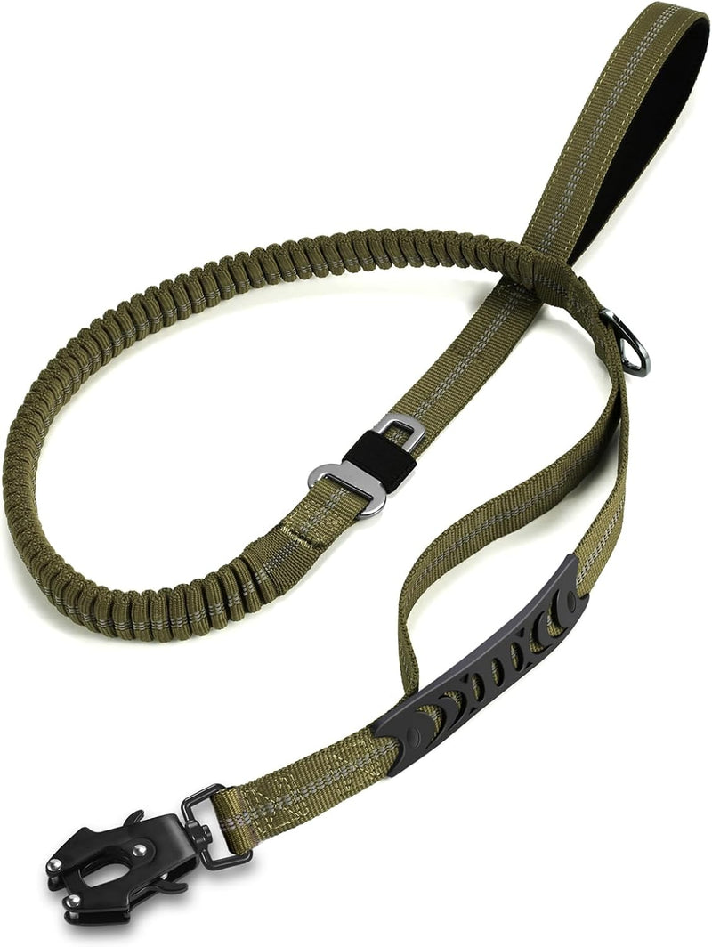 TINMARDA Heavy Duty Dog Leash with 2 Padded Handles & Advanced Easy Metal Clip, 4-6FT Shock Absorbing No Pull Dog Leashe