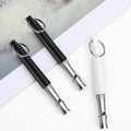 GILL&SONS Dog Training Whistle Set, Adjustable Ultrasonic, 2 Pack with Lanyards, Black and Silver