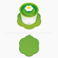 Catit Flower Shape Cat Placemat, Green, diameter 11.8in