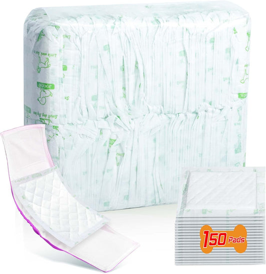 Dog Diaper Liners for Male and Female Dogs, 150ct, Super Absorbent Disposable Dog Diapers Booster Pads fit Most Pet Bell