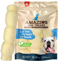 Amazing Dog Treats - Beef Cheek Rolls (Mega Thick 10" - 3 Pcs) - Safe Rawhide Alternative Dog Chew - Great for Power Chewers - Long Lasting Dog Chew - Retriever Rolls for Dogs