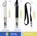 2 Pack Ultrasonic Dog Whistle to Stop Barking & Call Your Dog, Adjustable Silent Frequency for Training, Recall & Deaf A