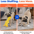 Best Pet Supplies Interactive Squeaky Dog Chew Toy, Ideal Dog Toys for Chewers, Small, Medium & Large Dogs, and Fetch Lovers - Crinkle Duck (Yellow), Large