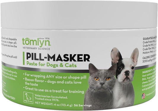 TOMLYN Pill-Masker Original Bacon-Flavored Paste for Dogs & Cats, 4oz