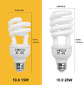 UVB Reptile Light, 10.0 15W UVA UVB Light for Reptiles, Spiral Compact Fluorescent UVB Bulb for Bearded Dragons Tortoise