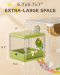 septillar Bird Feeder and Bath for Cage, Hanging Bird Bathtub Bath Shower Box Bowl, Bird Cage Accessories Suitable for S