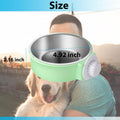Mechpia 2 Pieces Crate Dog Bowl, Removable Stainless Steel Pet Kennel Hanging Food Water Feeder Bowl Cage Coop Cup for P