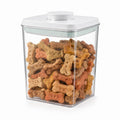 USYOGO Pet Dog-Cat POP-Treat Airtight jar-Container - 1.3 Qt/1.2 L | Stackable One-Touch Opening | Airtight Dog and Cat Food Storage Container | BPA-Free