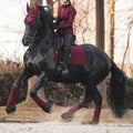 Horse Polo Leg Wraps Soft Fleece Wraps Equestrian Leg Bandage 4-Pack (Cob(8.2ft), Wine Red)