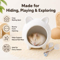 Hamster Nail Trimming House, Ceramic Hideout, White