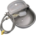 304 Stainless Steel Automatic Livestock Waterer with Float Valve and 39 inch Water Hose(one end 3/4''), Automatic Animal