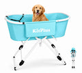 KITPLUS Portable Dog Bathtub, 5 Height Adjustable Dog Washing Station for Pet Shower and Grooming Foldable Bathing Tub with Storage & Anti-Slip Design for Small Large Dogs