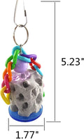 Wontee Bird Calcium Teeth Grinding Chew Treats Toy for Parrot Parakeet Cockatiel Conure Gerbil Rat Mouse Guinea Pig Chinchilla