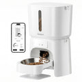 SARPAWS Automatic Cat Feeder, 6L WiFi Smart Pet Food Dispenser with App Control, Elevated 5° Slanted Stainless Steel Bowl, Timed Feeding for Cats and Dogs, Voice Recorder, Dual Power Supply