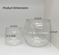 2Pcs Plastic Fish Bowls, 135oz Round Fish Tank Home Party DIY Decor