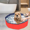 Enenes Foldable Dog Pool 24 x 8 Inch, Portable PVC Collapsible Pet Swimming Pool with Storage Bag, Non-Slip Dog Bath Tub