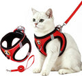 Escape Proof Cat Harness and Leash Set, Step-in Adjustable Cat Harness for Walking, Comfortable Soft Lightweight for Kit