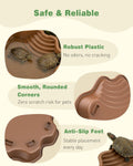 Pawfly Reptile Bathing Pool with Ramp, Reptile Food Dish Feeding Dish, Tortoise Water Dish Water Bowl with Steps, Turtle