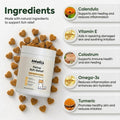 Aniwell Feline Itch Relief Cat Allergy Relief & Itchy Skin Supplement for Cats | Omega-3s & Calendula | Cat Vitamin | Seasonal Allergy Relief | Soft Cat Chews | for Kittens & Adult Cats