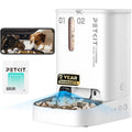 PETKIT Automatic Cat Dog Feeder with Camera, AI-Powered Motion Capturing, 1080P HD Video with Night Vision, 2.4G WiFi Pet Feeder with 2-Way Audio, Dual Hopper Pet Food Dispenser with Desiccant