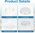 10 Pack Plastic Fish Bowls with Lids, 17oz Small Clear Fish Tank