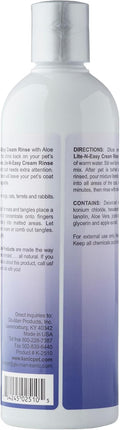 Kenic Lite-N-Easy Detangling Pet Cream Rinse – Anti-Tangle & Mats Conditioning for Dogs, Cats, Rabbits & Ferrets, Made in USA
