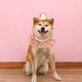 Cat Dog Princess Costumes Puppy Cat Birthday Bandana Scarf and Party Hat Cute Lace Dog Bib Scarf and Christmas Hat Doggy Birthday Party Decorations Set