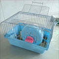 Small Pet Hamster Cage with Running Wheel Water Bottle Food Basin Portable Carrier House Mice Home Habitat for Going Out