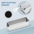 WENBOKMIN Stainless Steel Cat Litter Box - Litter Box for Cats - Easy to Clean, Never Absorbs Odor, Stains, or Rusts - Silver (17.7" L x 13.5" W x 4" H)