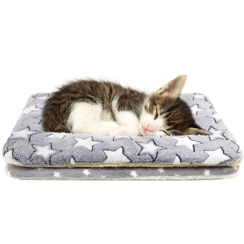 Tierecare 2 Pack Cat Blanket for Indoor Cats Ultra Soft and Warm Calming Cat Bed Fleece Pet Mat for Anxiety and Stress Washable Kitten Blanket