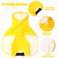 Dog Raincoat for Small Dogs, Dog Rain Jacket with Clear Hooded, Waterproof Dog Rain Coat with Adjustable Belly Strap, Do