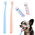 2 Pack Dog and Cat Toothbrush Kit - Mini Head Soft Brush for Deep Clean - Suitable for Puppy, Kitten, Small Pets - Portable Travel Friendly and Easy to Use