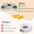YUEPET 3-Way Bunny Tunnel Bed, Rabbit Tunnel for Indoor, Bunny Play Tunnel