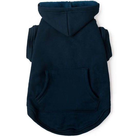 Koneseve Dog Hoodie Fleece Puppy Clothes Warm Sweater with Hat for Small Dogs Cat Hooded Shirt Kitten Pet Basic Hoodies Sweatshirt with Pocket Doggie Soft Winter Coat Apparel (Blue; M)