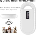 Smoostart Microchip Scanner, 1000 Records Increased Huge Data Storage Upload to PC, Scanning Distance and Speed Increase, Only Compatible with FDX-B/EMID (15/10) Digits Microchips