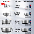 WROSWT Stainless Steel Dog Bowls Set of 2, Anti Rust Metal & Non Slip Rubber Base, Heavy Duty Large Feeding Dishes, Food Grade BPA Free, Food and Water Bowl for Small Dogs (17oz, 2.1cup)