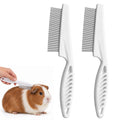 2Pcs Kitten Flea Comb, Fine-Tooth Stainless Steel Bunny Comb