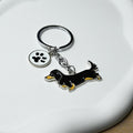 Harikaji Dog Keychain, Vivid Cute Pet Keyring Bag Charm Metal Key Ring Keyfob