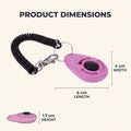 2Pcs Pink Dog Clicker for Training Easy to Use with Button Dog Training Accessories Strong and Long-Lasting, Training an