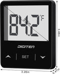 DIGITEN Aquarium Thermometer Digital Fish Tank Thermometer with Large LCD Display Stick On Water Terrarium Temperature S