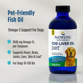 Nordic Naturals Omega-3 Pet Bundle - 2 oz Omega-3 Fish Oil for Small Dogs & Cats, 8 oz Pet Cod Liver Oil Promotes Heart,