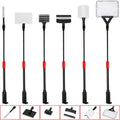 TOPZEA 6 in 1 Aquarium Cleaning Tool Kit, Fish Tank Cleaner Set with Adjustable Telescopic Long Handle (21-32 Inch) Incl