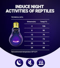 REPTI ZOO 2Pack Reptile Heat Lamp 100W Reptile Night Heat Bulb Night Heat Lamp Without UVA for Turtle Bearded Dragon Gec
