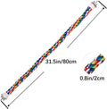 Bendable Fun Climbing Bird Cotton Rope Perch, Colorful Bungee Toy for Parrot, Bird Cage Accessories (31.5'' Metal Nut)