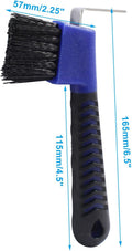 2 Pcs Horse Hoof Pick Brush, Blue & Orange