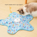 Rechargeable Automatic Cat Toy, 3-Mode Touch-Activated Interactive Toy with Random Motion, Concealed Feather & Squeaky S