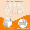 SculPong Clear Acrylic Plastic Dog Playpen with Door, 23.6"H Transparent DIY Puppy Cat Pet Play Pen, Modular Fence for Dog, Cat, Pig, Rabbit, Ferret, Easy Assemble Dog House Crate Kennel Whelping Cage