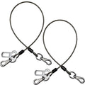 Mi PupJoy 2-in-1 Dog Seat Belt for Car, Chew Proof Pet Safety Belt for Dog, Heavy Duty Dog Car Harness Restraint, Waterproof Coated Steel Wire Dog Leash (Black*2, 32inch/80CM)