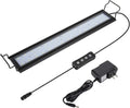 hygger 14W Full Spectrum Aquarium Light with Aluminum Alloy Shell Extendable Brackets, White Blue Red LEDs, External Con