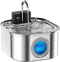 Cat Water Fountain Wireless,Stainless Steel-Rechargeable- Battery Operated Cat Water Fountain,108oz/ 3.2l Automatic Cord